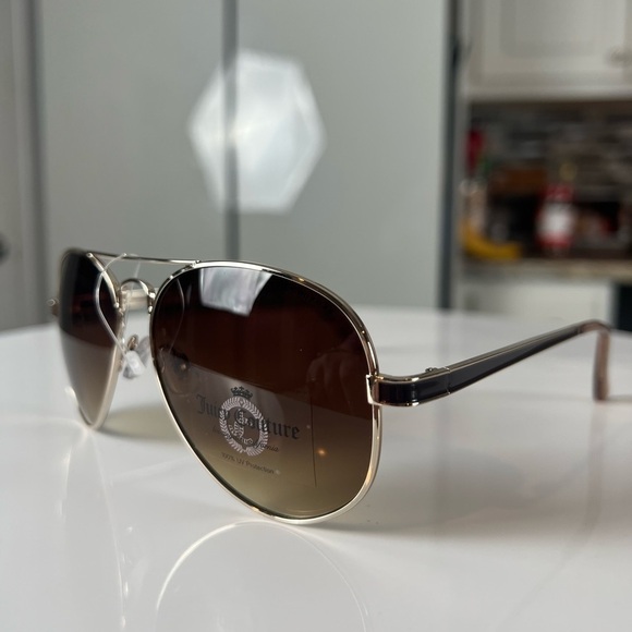 Juicy Couture Brown Heart Metal Frame Sunglasses NWOT - Picture 5 of 14